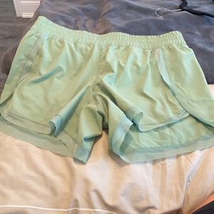 Green Yogasmoga Shorts with built in underwear